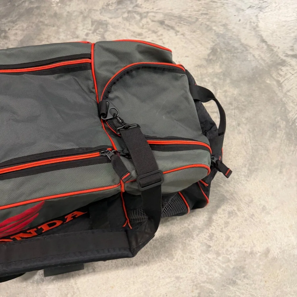 Fox Racing Honda Gear Bag Unisex Large Grey Black Good Motocross Duffel Luggage